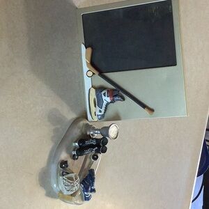 Hockey Themed Desk Set with Skate and Stick